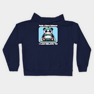 Panda Relaxing on Yoga Mat Kids Hoodie